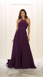 VESTIDO LARGO L1507 MORADO