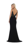 VESTIDO LARGO L1587 NEGRO