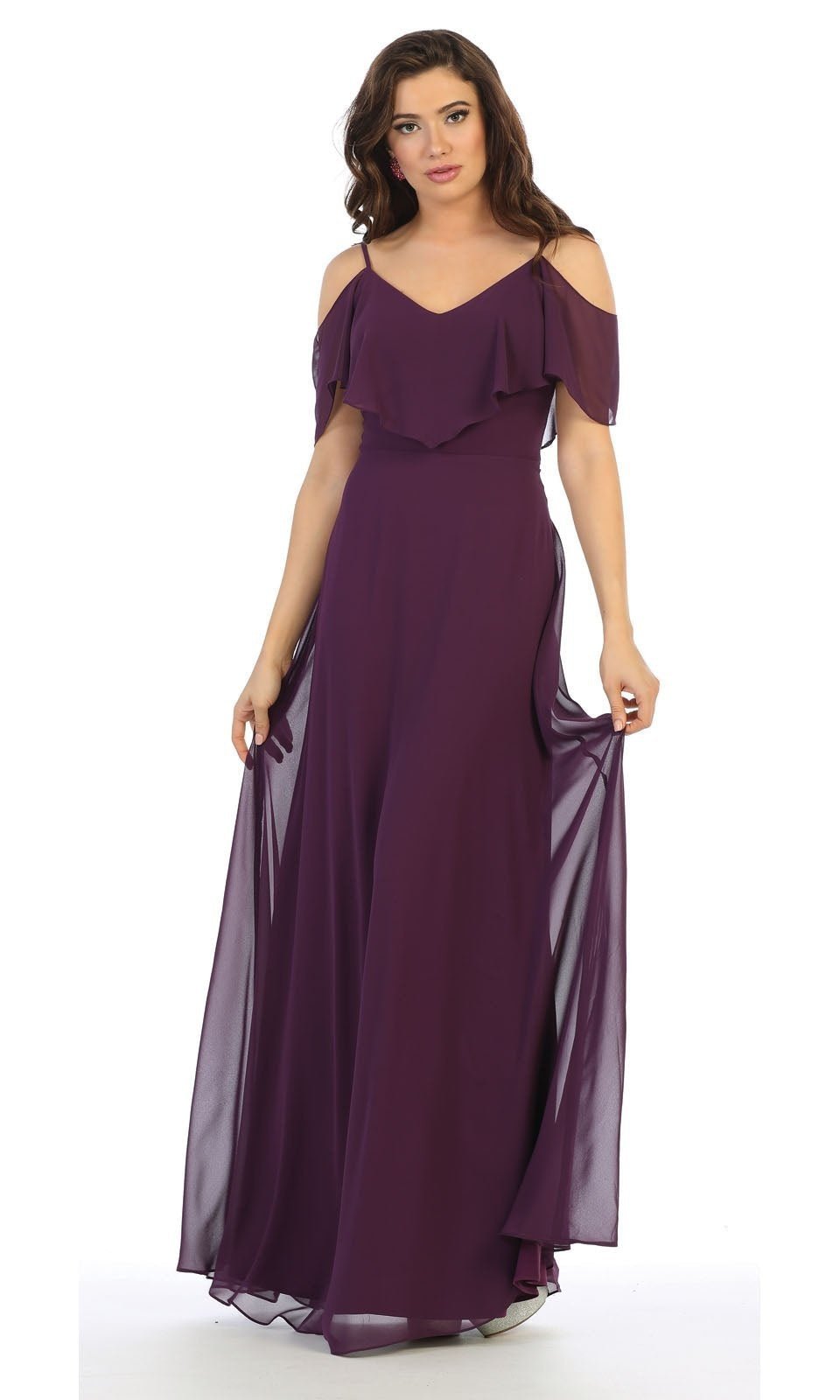 VESTIDO LARGO L1686 MORADO