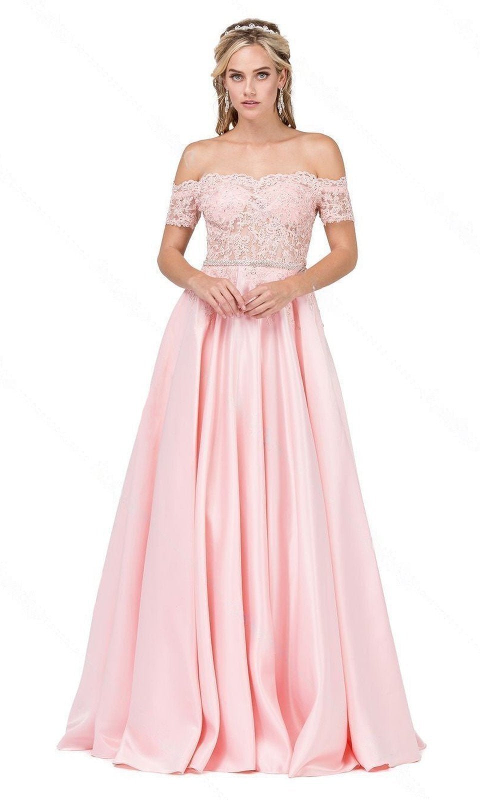 VESTIDO LARGO L2279 ROSADO