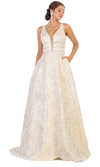 VESTIDO LARGO L7787 CHAMPAGNE