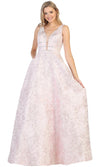 VESTIDO LARGO L7787 CHAMPAGNE