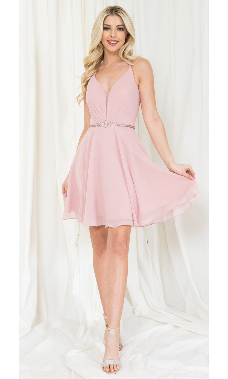 VESTIDO CORTO C027 ROSADO