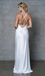 VESTIDO LARGO L6111 BLANCO