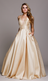 VESTIDO LARGO L926 CHAMPAGNE