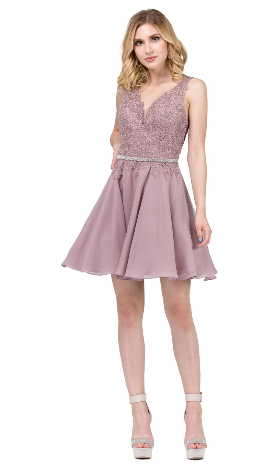 VESTIDO CORTO C3011 MOCA
