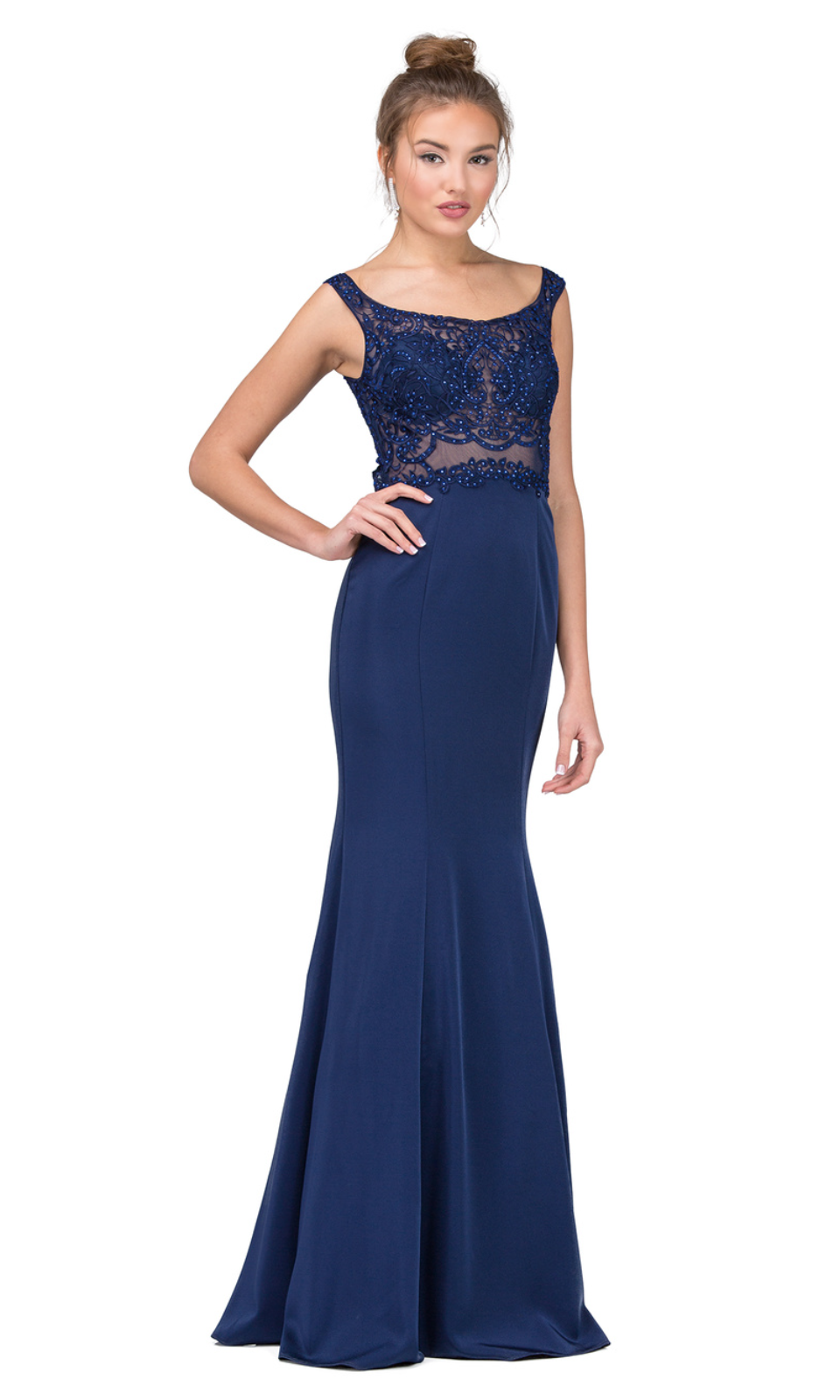 VESTIDO LARGO L2006 AZUL – VESTIDOS UNIQUE