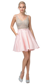 VESTIDO CORTO C3092 ROSADO