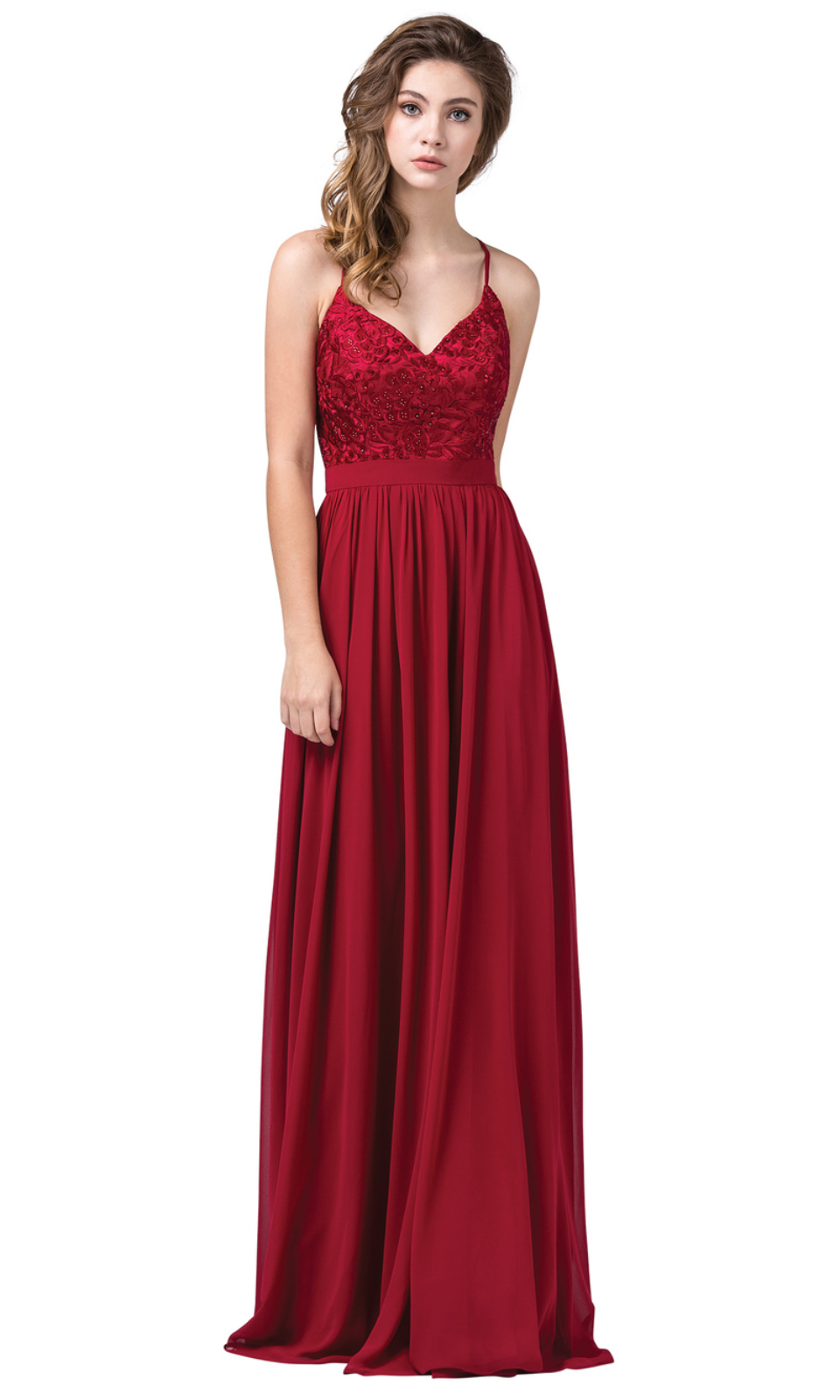 VESTIDO LARGO L2571 BURDEO