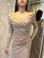 VESTIDO LARGO L8019 NUDE